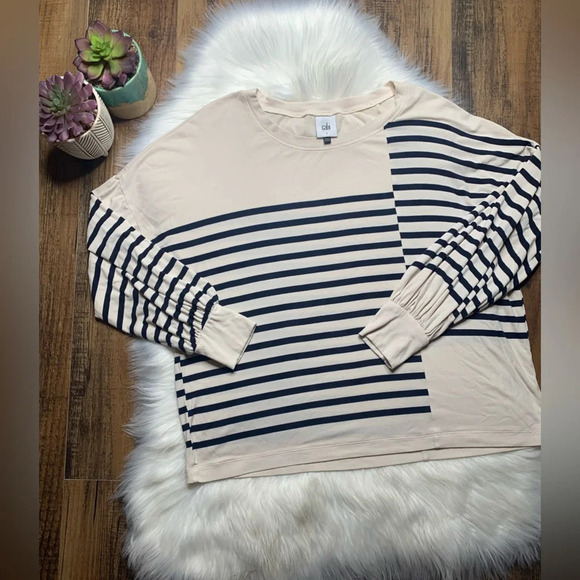 CAbi 4237 Boxy Striped Tee - Picture 2 of 6